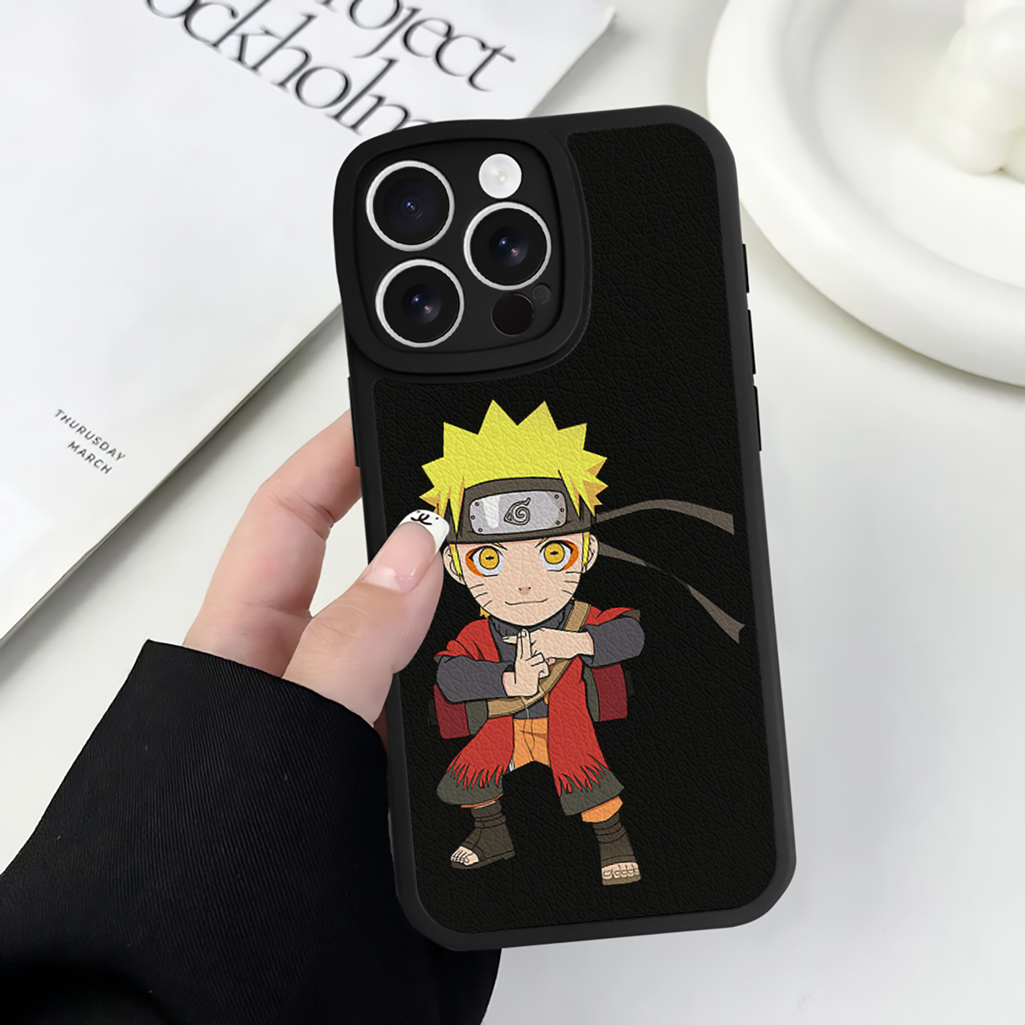 （画像用） NARUTO -ナルト- うずまき ナルト Uzumaki Naruto 【iPhone 16シリーズ対応】シリコンスマホケース（レザー調） 材質：シリコン